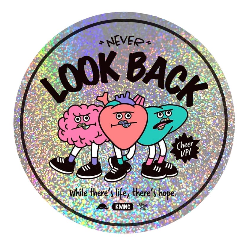 ホログラムステッカー「NEVER LOOK BACK」（耐水） – KAMENOCO SHOP