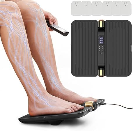 Amazon.co.jp: YOSINA EMS 脚底 足部肌肉锻炼 足部训练 肌肉锻炼 大腿 脚垫 脚 脚蹬 脚底护理 肌肉刺激 温热功能 带遥控器 16种模式 30档水平 健康器具 静音 : 家居、厨具、家装