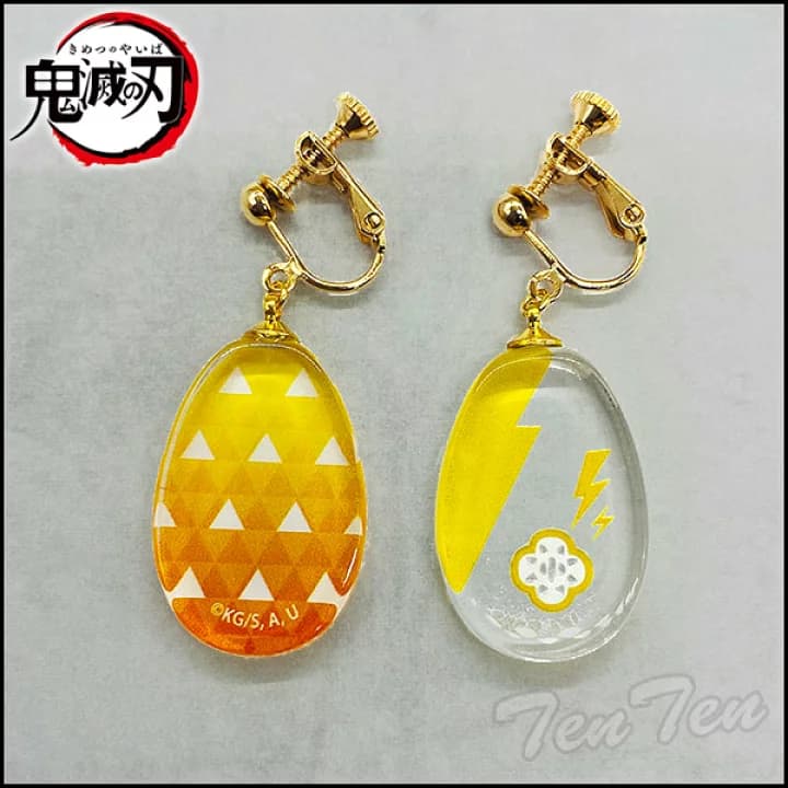 【楽天市場】鬼滅の刃 ガラスイヤリング 我妻 善逸 (あがつま ぜんいつ) 【即納品】 きめつのやいば 鬼滅の刃 グッズ アクセサリー：天天ストア 楽天市場店