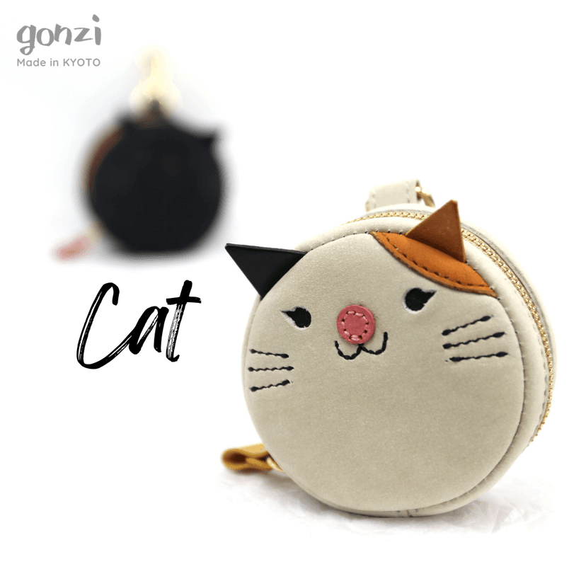猫ちゃん 丸ミニポーチ 三毛猫 キャット ポーチ ゴルフボール ケース チャーム プレゼント 贈り物 本革 レザー使用 ポーチ gonzi leather 通販 18762920｜Creema(クリーマ)